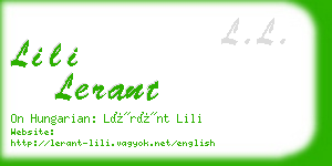 lili lerant business card